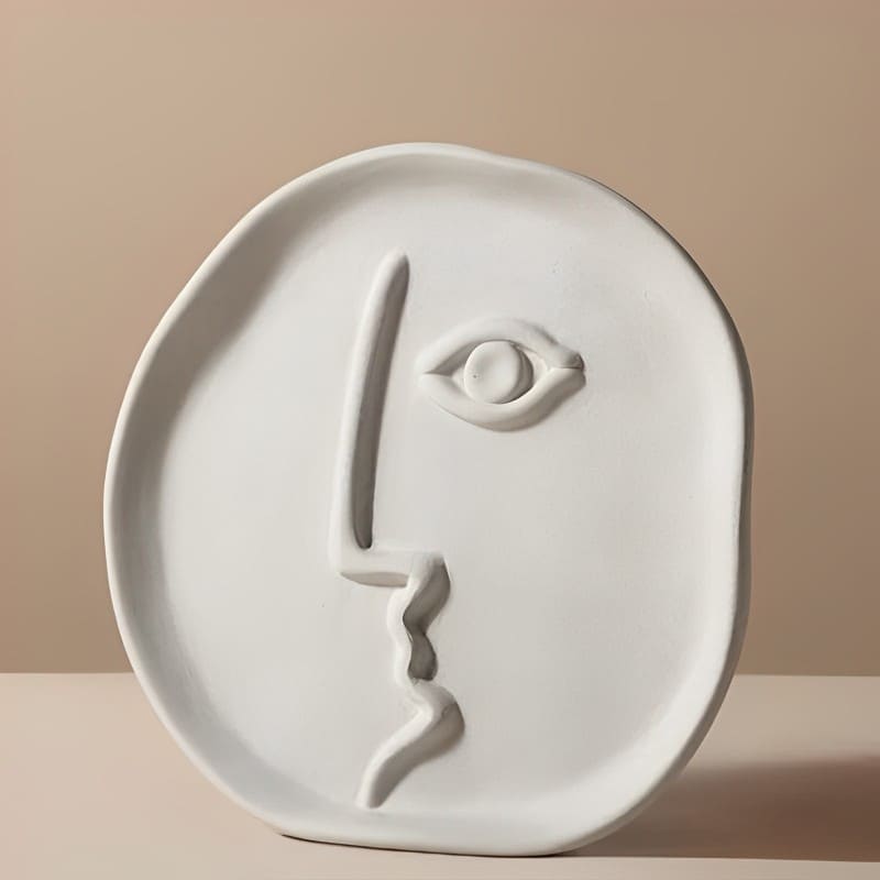 Vase Visage Abstrait Blanc