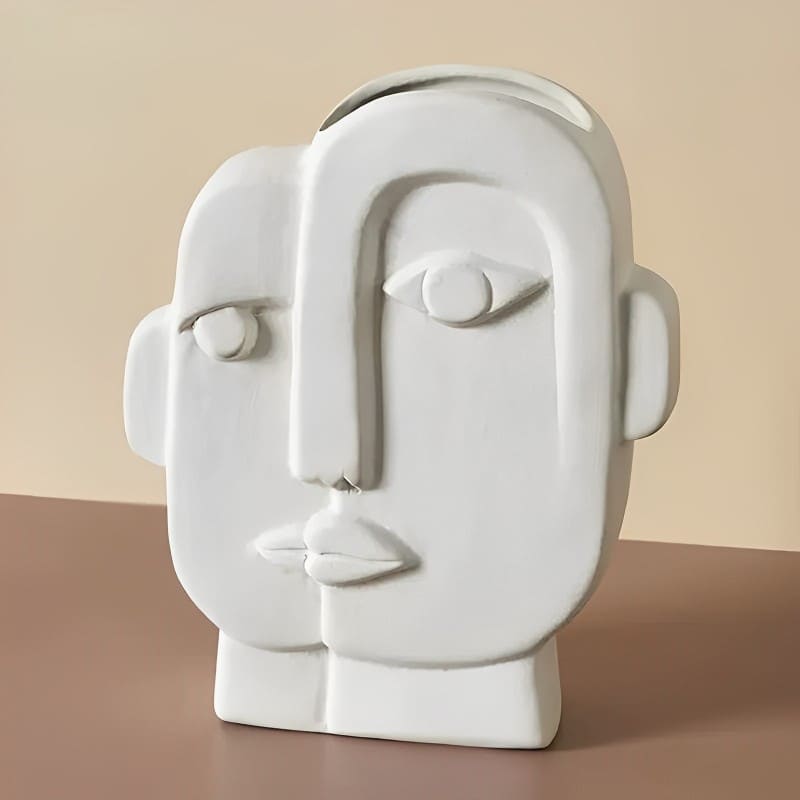 Vase Visage Abstrait Bouche