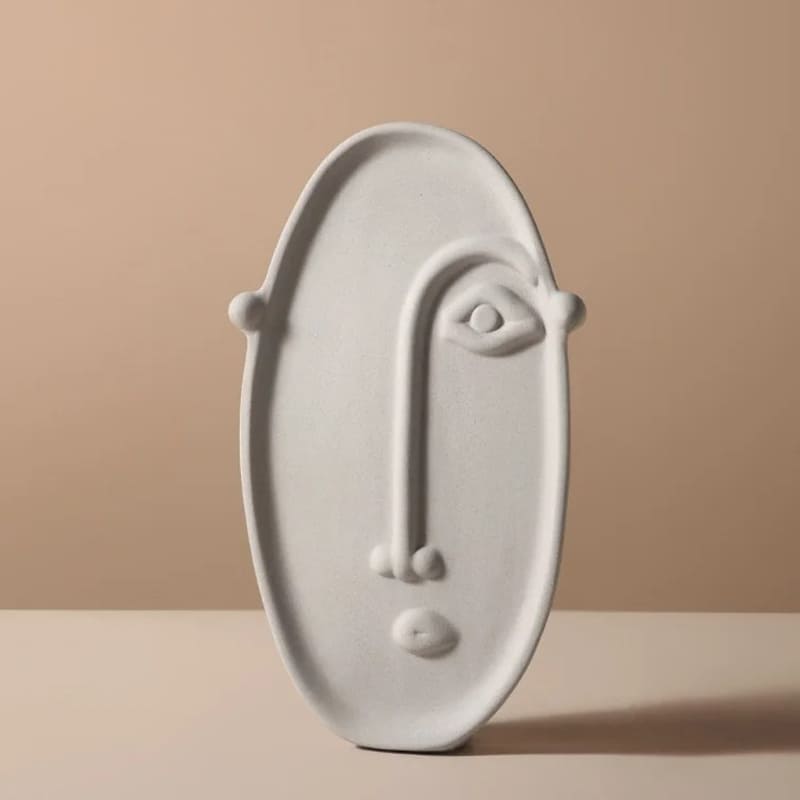 Vase Visage Abstrait Design