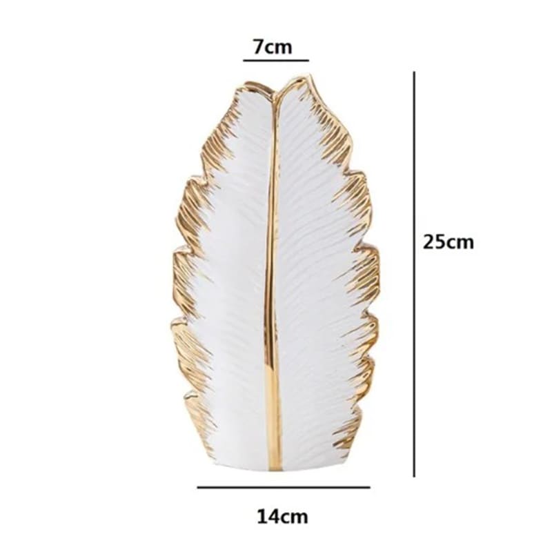 Vase en Forme de Feuille 25cm
