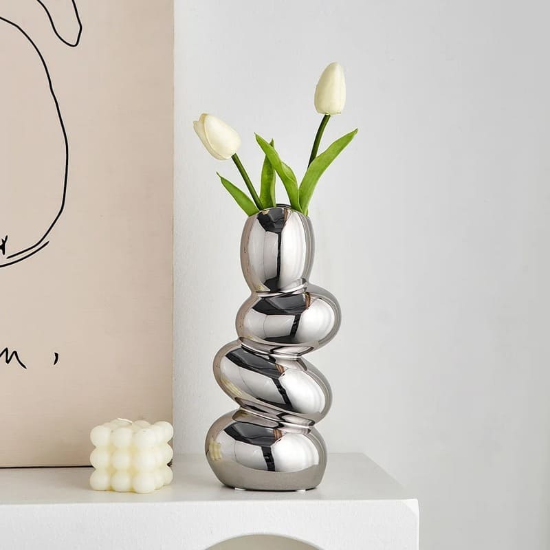 Vase en Forme de Galet Design