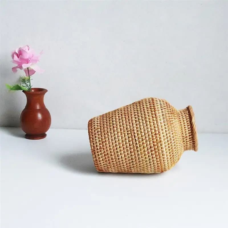 Vase en Rotin Tressé 21cm