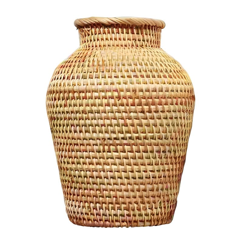 Vase en Rotin Tressé