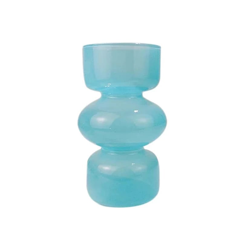 Vase en Verre Coloré Bleu Clair