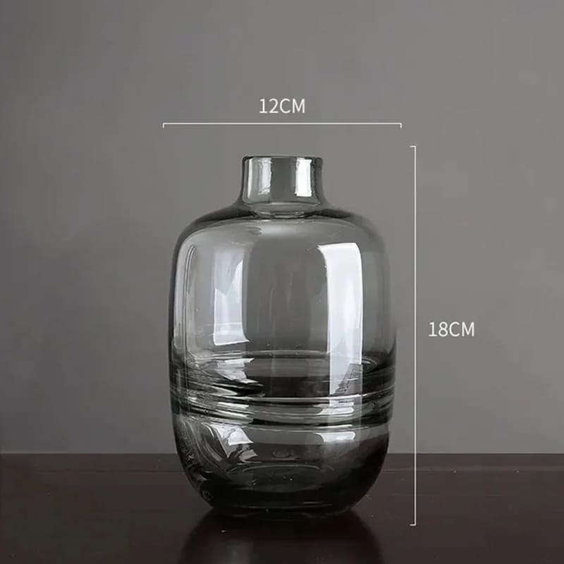 Vase en Verre Transparent Fleur