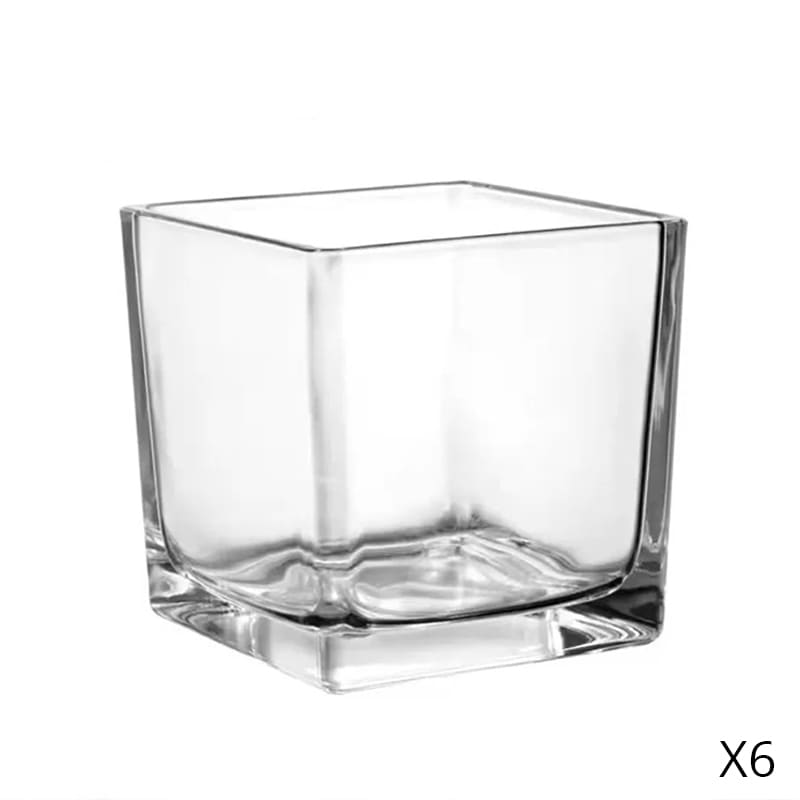 Vases Carrés Transparents 12cm