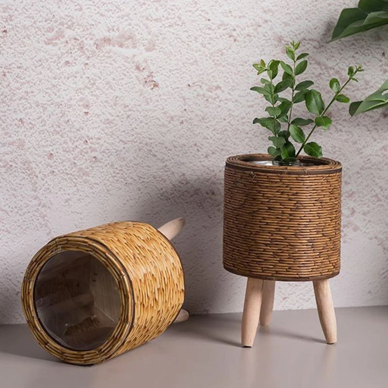 Cache-Pot en Rotin Décoration