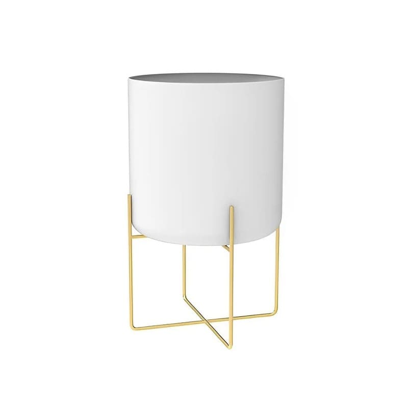 Cache-Pot sur Pied Design Blanc