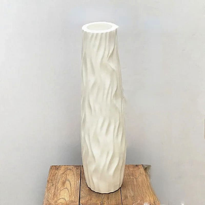 Grand Vase en Plastique Blanc