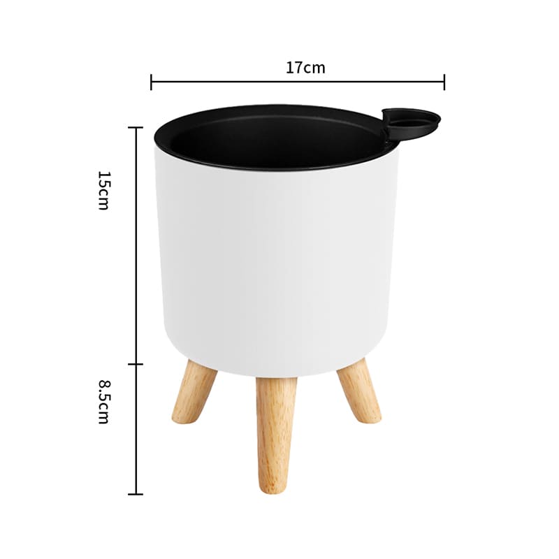 Moyen Cache-Pot sur Pied Blanc