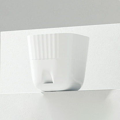 Petit Pot de Fleur en Plastique Carré Design Blanc