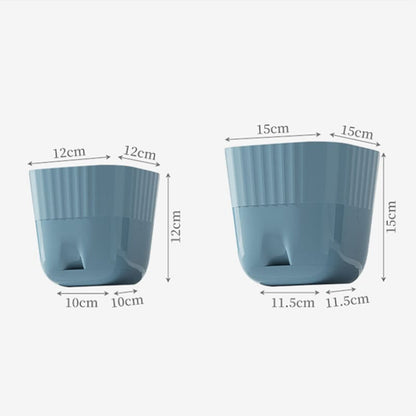 Petit Pot de Fleur en Plastique Carré Design Taille