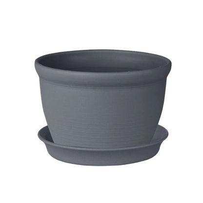 Petit Pot de Fleur en Plastique Gris