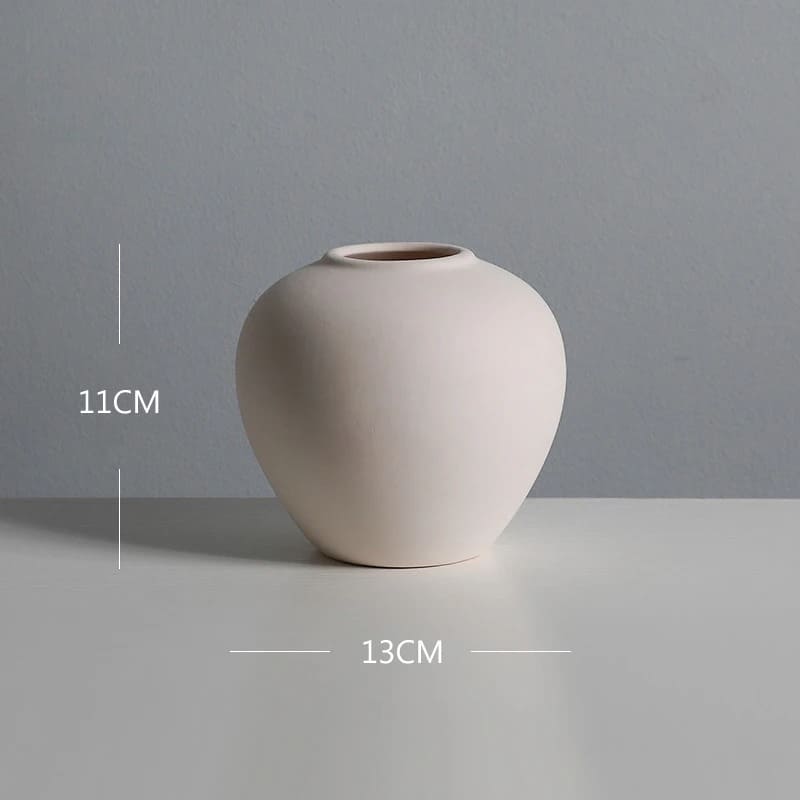 Petit Vase Céramique Blanc 11cm