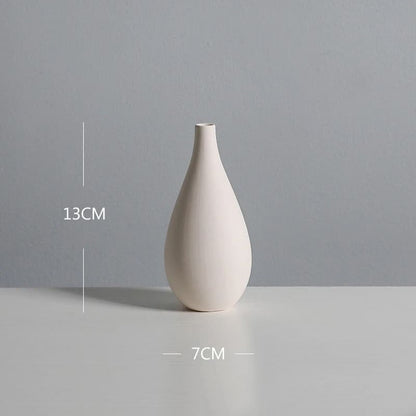 Petit Vase Céramique Blanc 13cm