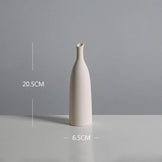 Vase Céramique Blanc élégant - Design Goutte D'eau Pour Fleurs Fraîches 32cm