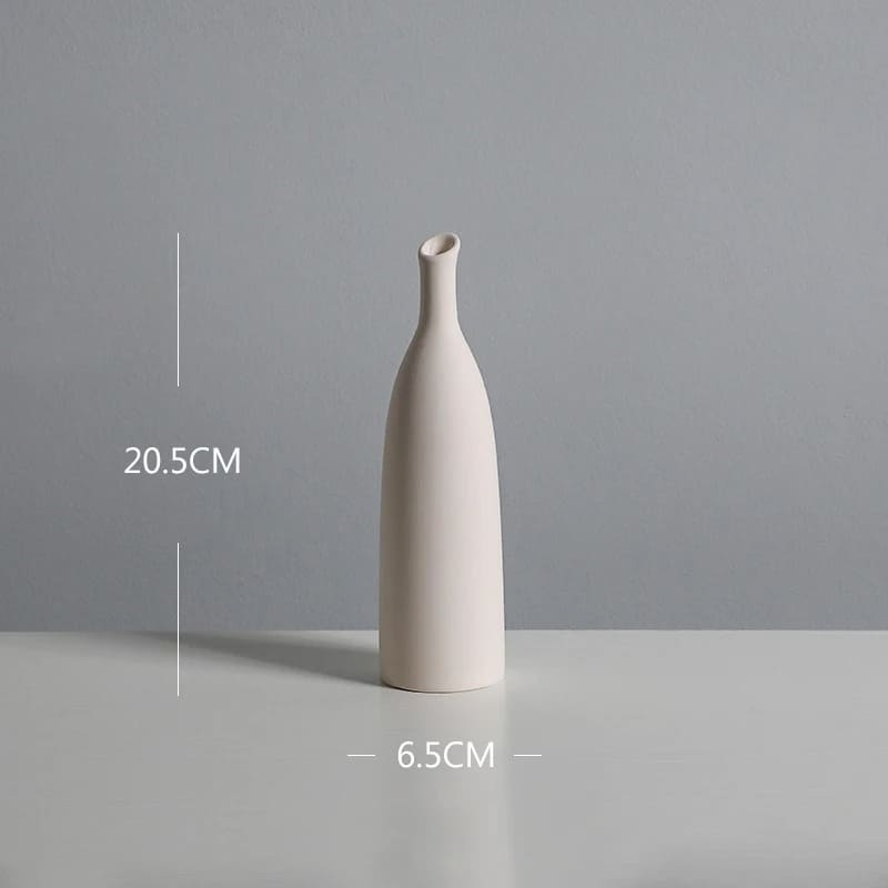 Petit Vase Céramique Blanc 20cm