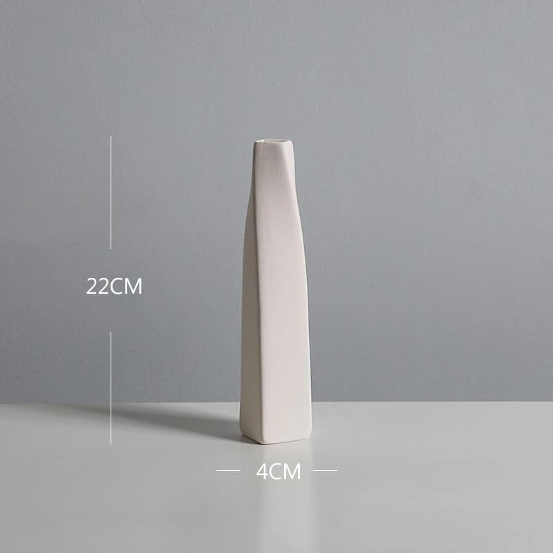 Petit Vase Céramique Blanc 22cm