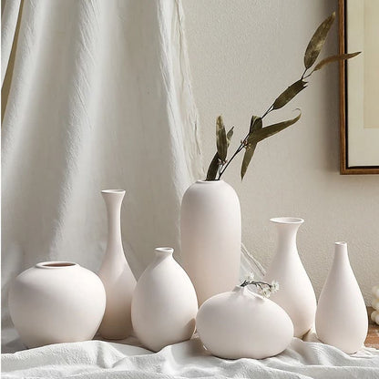Petit Vase Céramique Blanc Antique