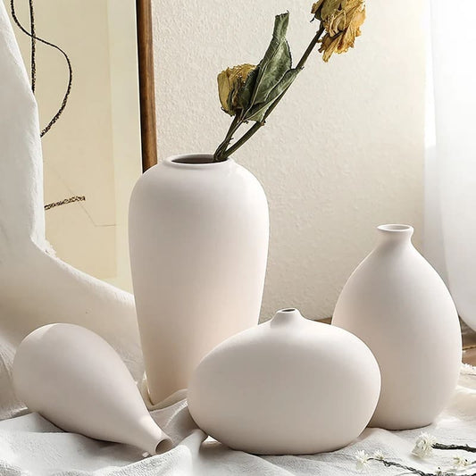 Petit Vase Céramique Blanc Moderne Design