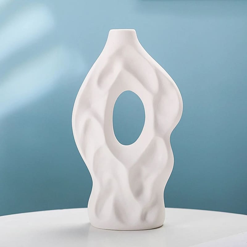 Vase Art Déco Céramique Blanc