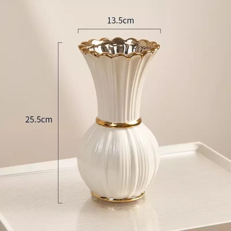Vase déco avec tissage rotin bali 75cm blanc & naturel Vase déco avec tissage rotin bali 75cm blanc & naturel