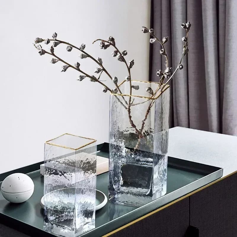 Vase Carré en Verre Branche