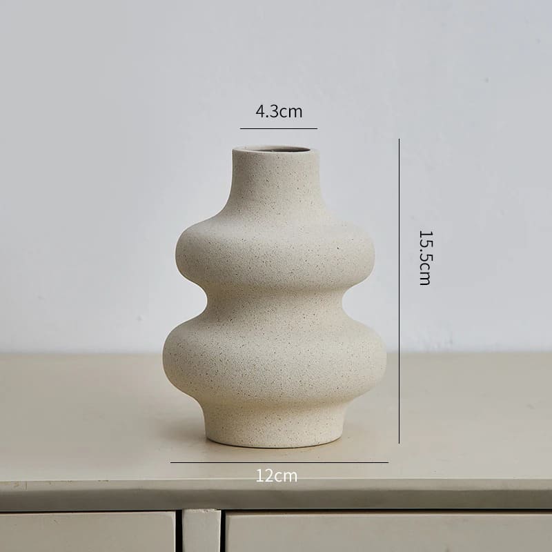 Vase Céramique Beige 15.5 cm
