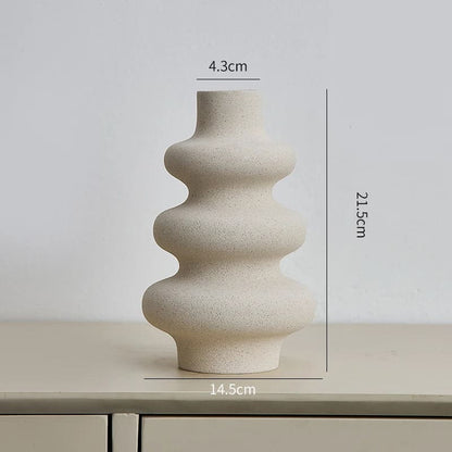 Vase Céramique Beige 21.5cm
