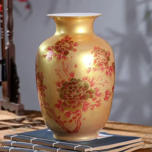 Vase Céramique Beige Chinois