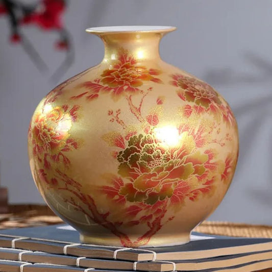Vase Céramique Beige Design Chinois