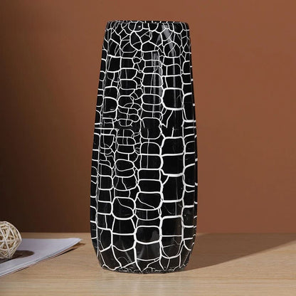 Vase Céramique Noir Craquelé 17.8cm