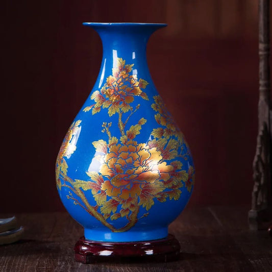 Vase Chinois Bleu Ancien