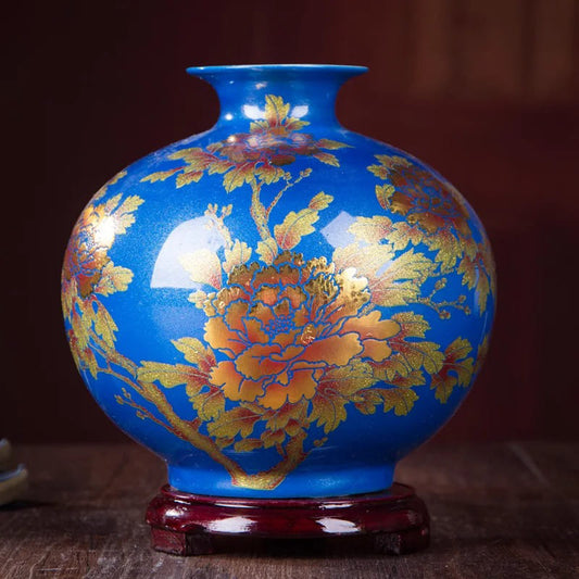 Vase Chinois Bleu Design