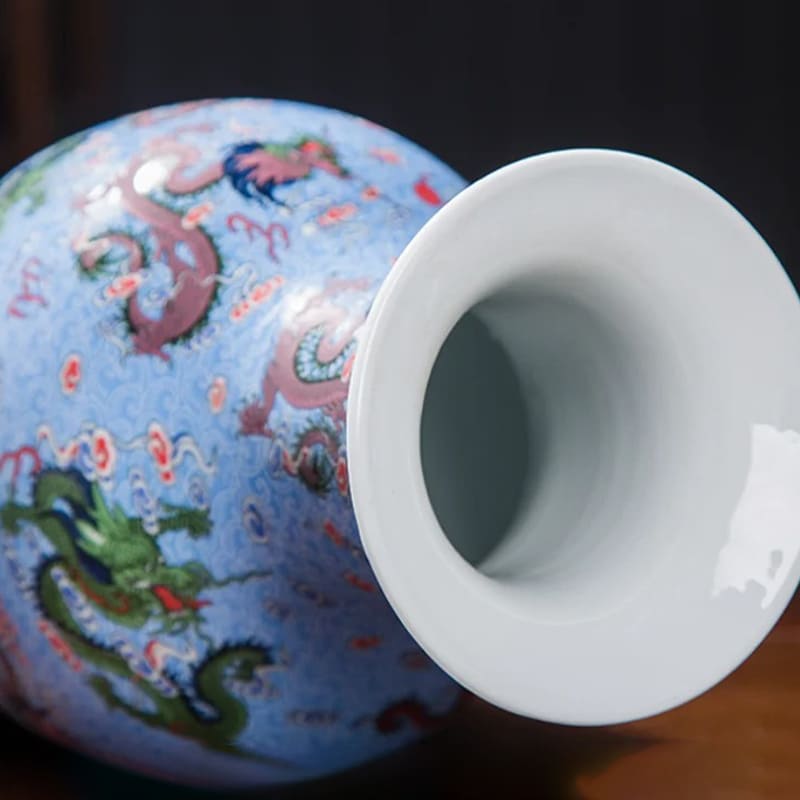 Vase Chinois Dragon Ancien