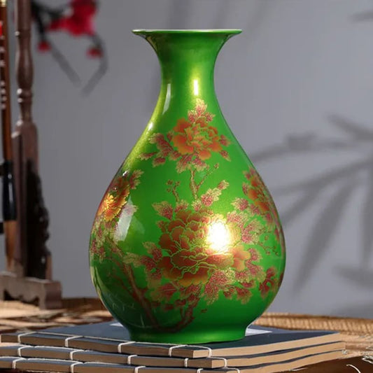 Vase Chinois Vert Ancien