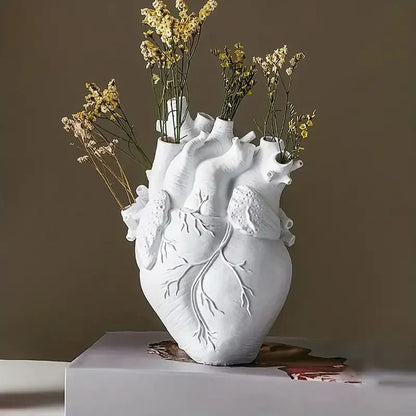 Vase Cœur Anatomique Blanc