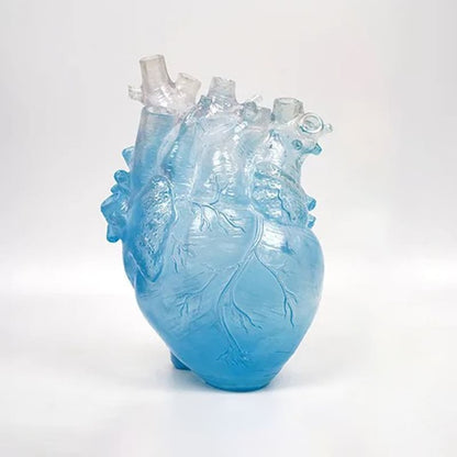 Vase Cœur Transparent Bleu Clair
