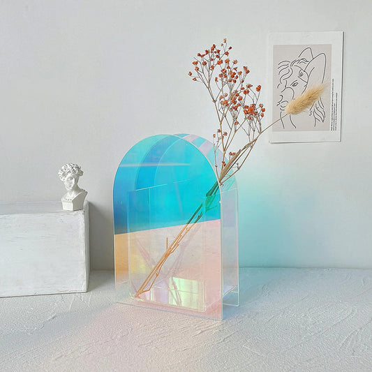 Vase Coloré Design Transparent