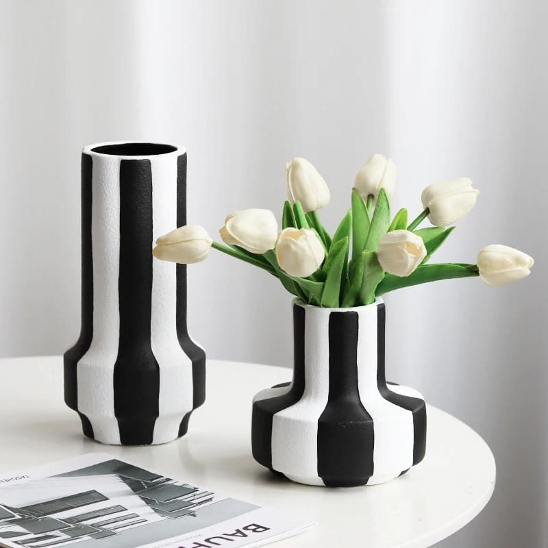 Vase Déco Noir et Blanc Intérieur