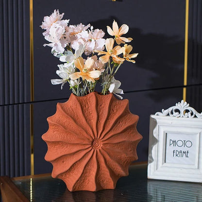 Vase Forme Coquillage Orange