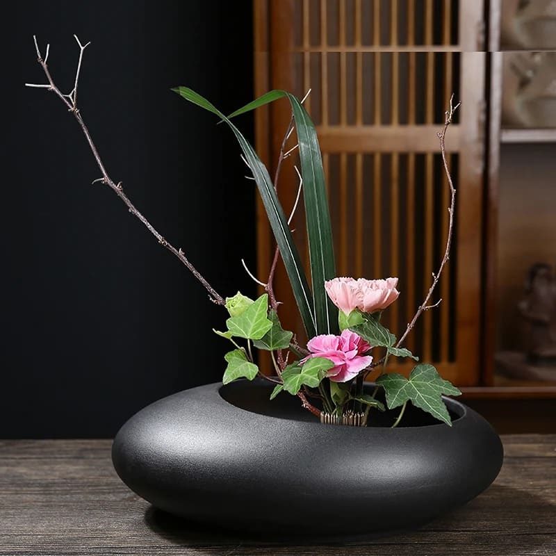 Vase Galet Noir