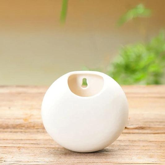 Vase Mural Rond Blanc