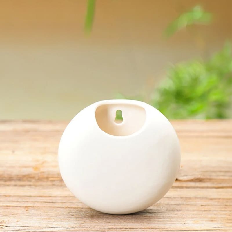 Vase Mural Rond Blanc