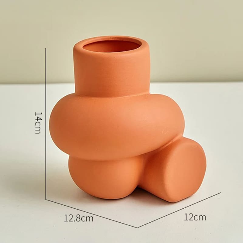 Vase Nœud Coloré Orange