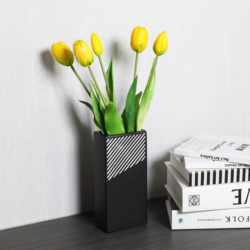 Vase Noir et Blanc Design Moderne