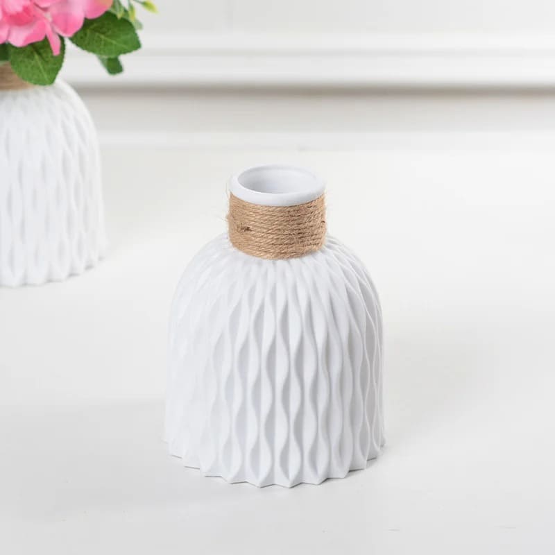 Vase Plastique Blanc