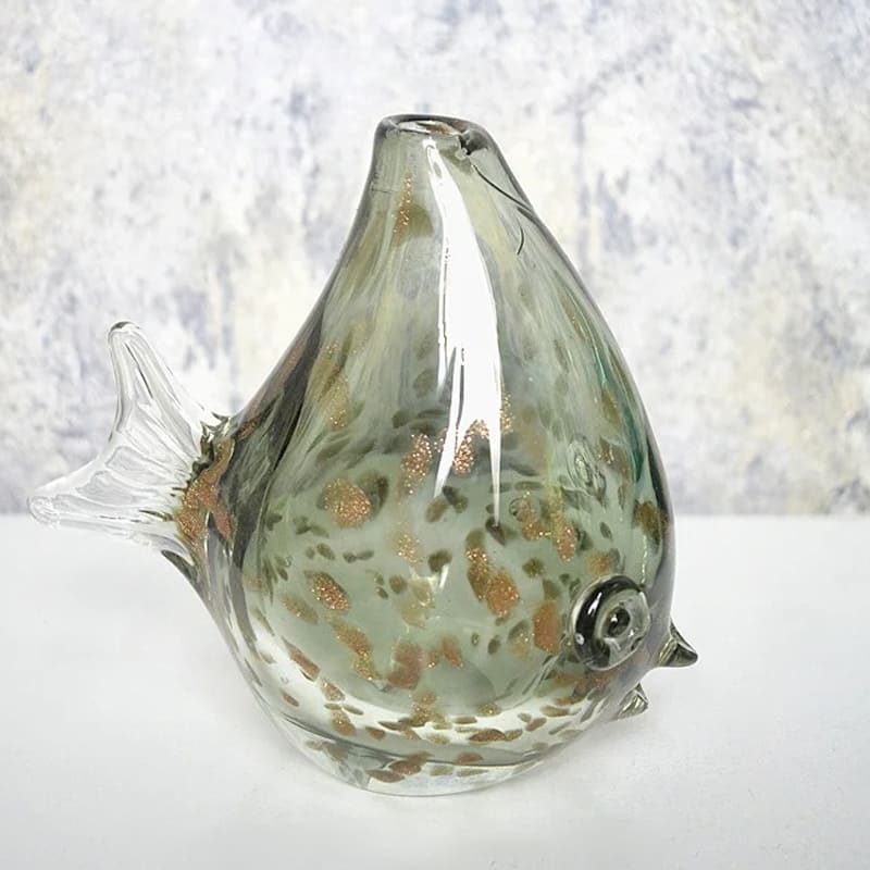 Vase Poisson Murano Kaki