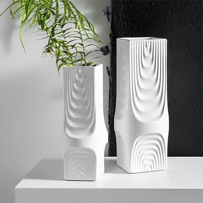 Vase Rectangulaire Haut Céramique