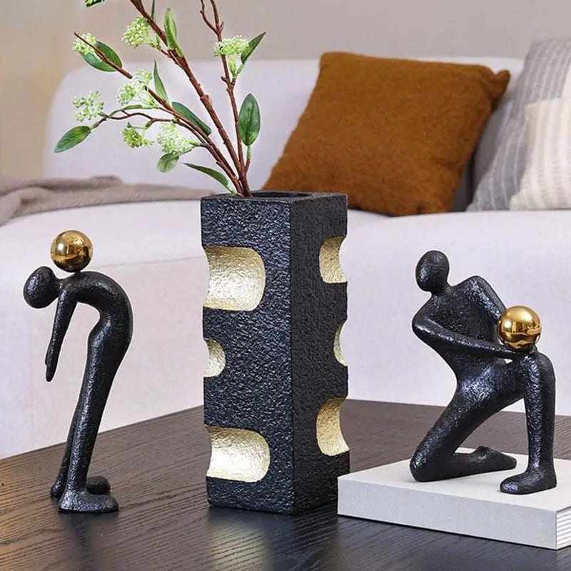 Vase Rectangulaire Noir